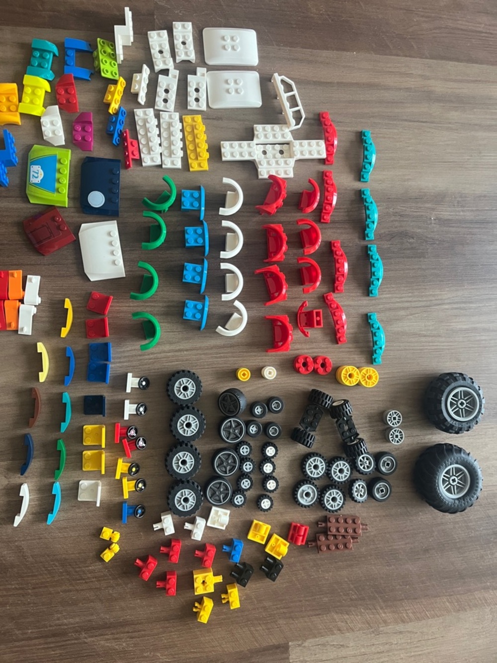 Assorted Lego City Speed Champions Tires Wheels & Parts color lot